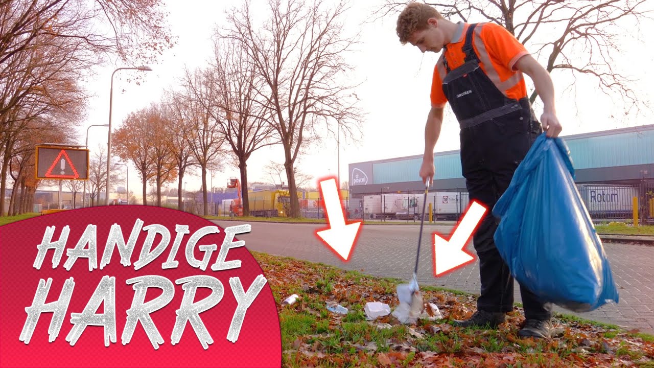 Handige Harry prikt afval voor zijn centen