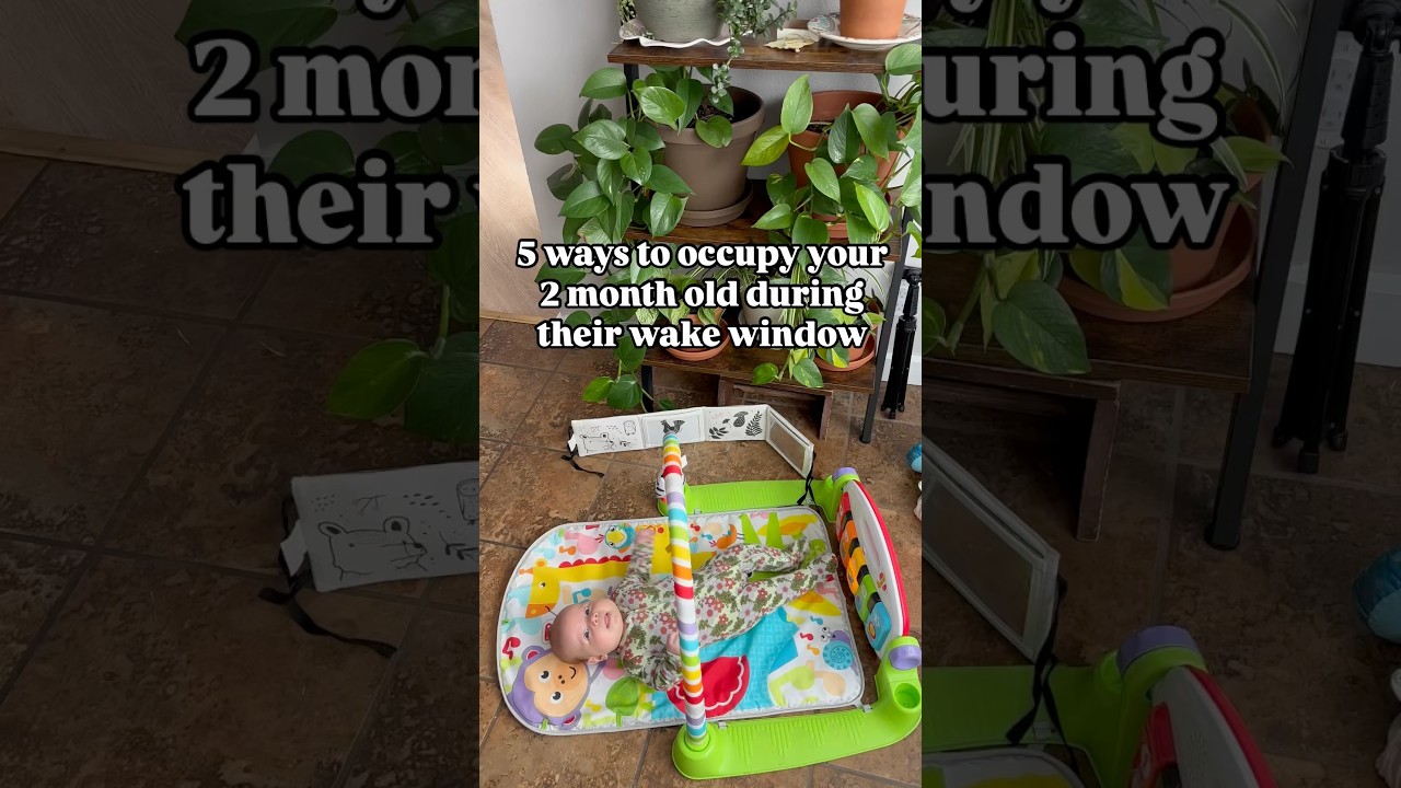 5 ways to occupy your 2 month old during their wake window #2monthold #babyplayideas #babycare