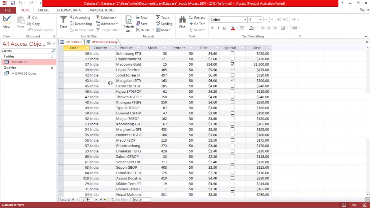 IT MS Access 15   Filter Query Records Based on Field Text Values