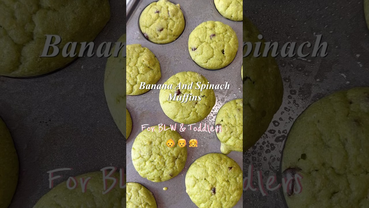 ✨Banan and spinach muffins for your baby led weaning and toddlers