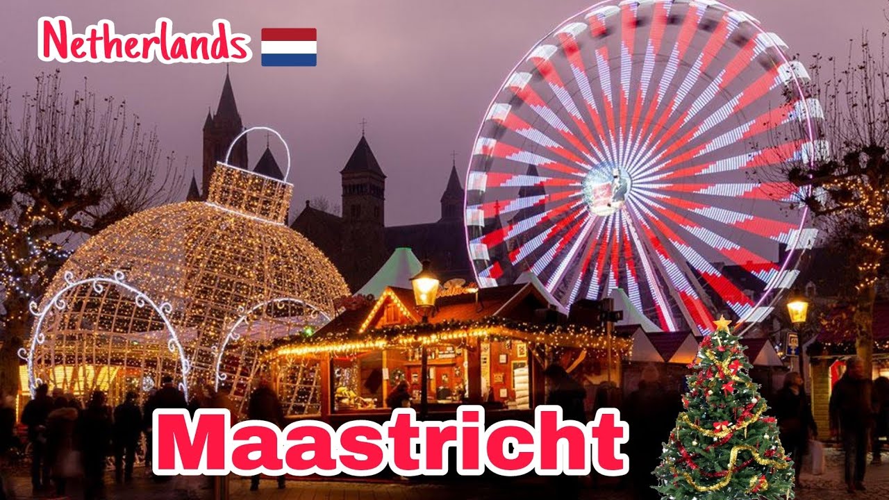 Maastricht Christmas Market Walking Tour|| Walking Santai