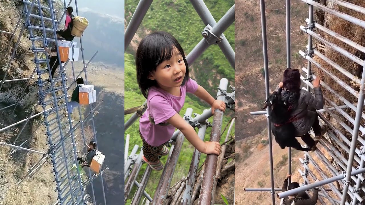 😱Most dangerous cliff way to the village😱 | Risky Journey to the Home | Chinese Atuleer Village
