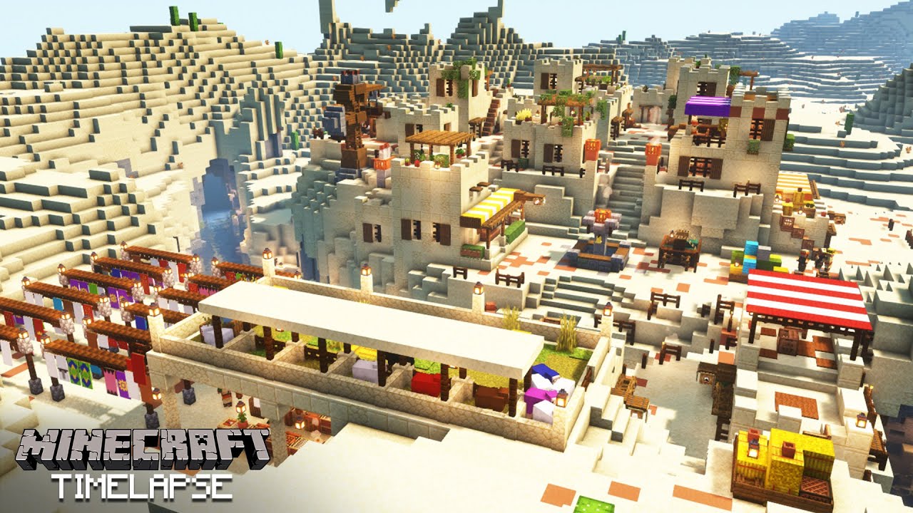 Minecraft: Desert Village Transformation [Timelapse]