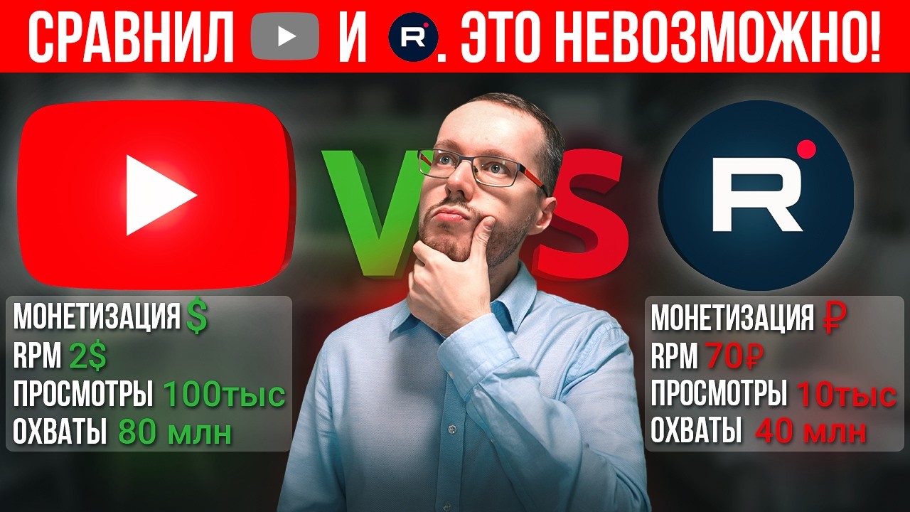 СРАВНИЛ РЕАЛЬНЫЕ ПРОСМОТРЫ RUTUBE vs YOUTUBE