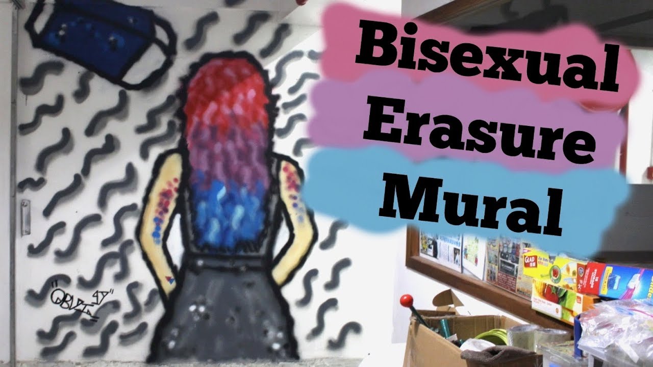Bisexual Erasure Mural- the visibility project- Spray Painting Time-Lapse