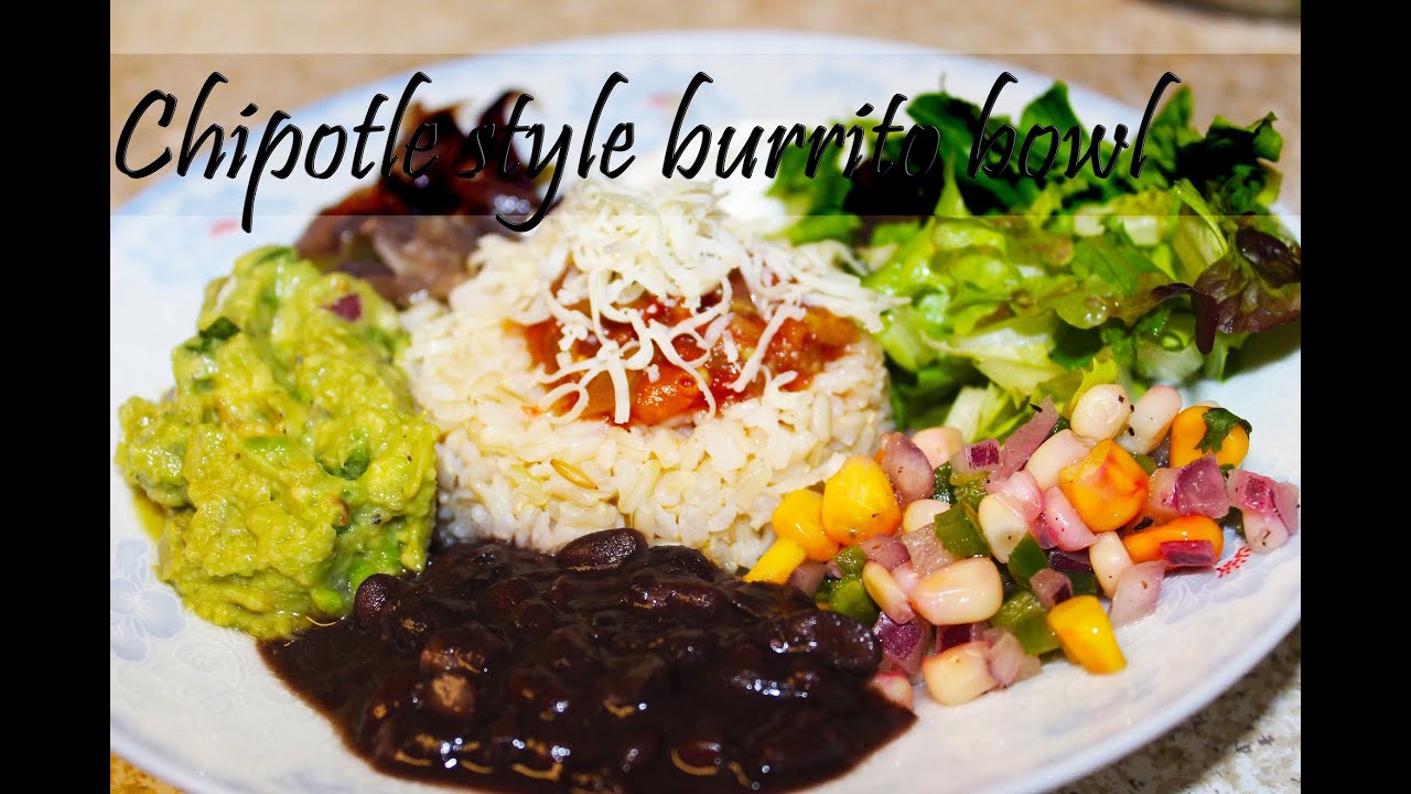 Chipotle style burrito bowl | Veggie burrito bowl