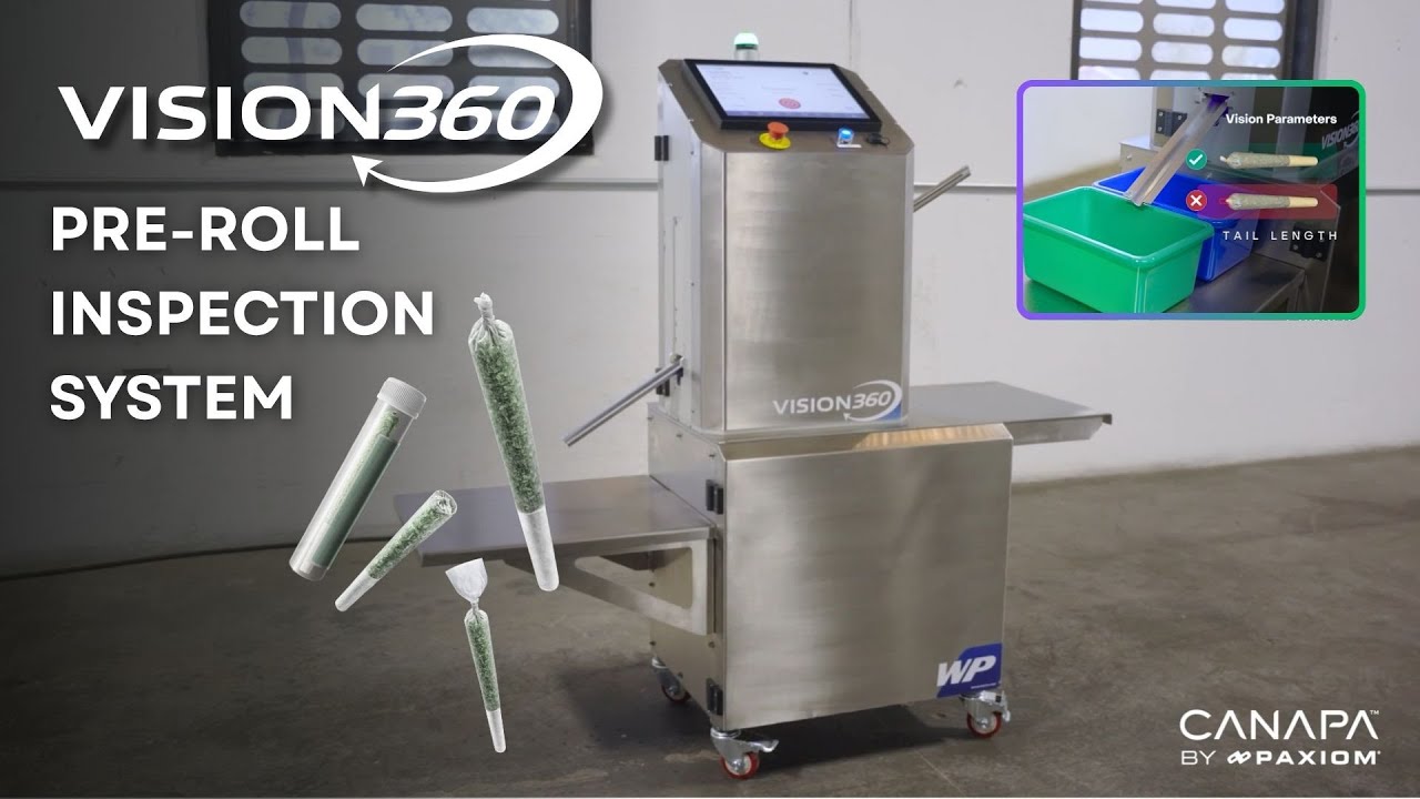 Canapa Vision360 automatically inspects pre-rolls and joints for any imperfections
