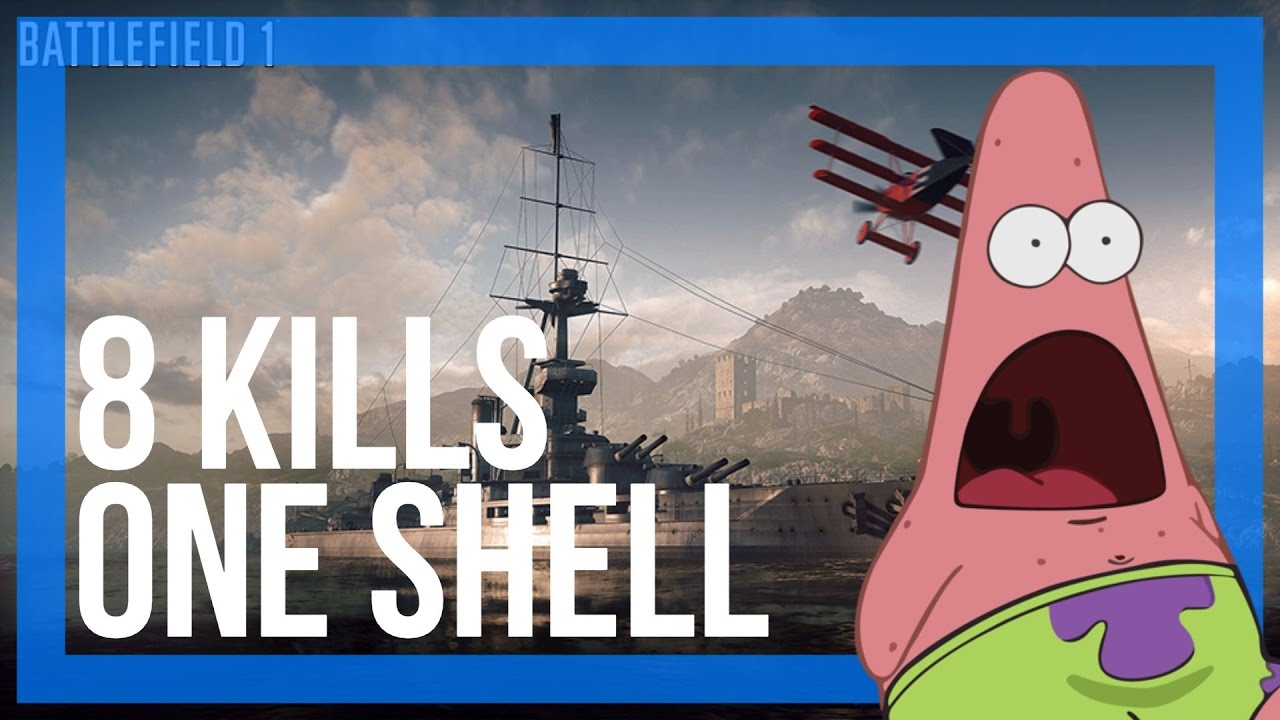 8 Kills in 1 shot with the Dreadnought | Battlefield 1 Gameplay