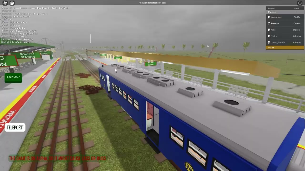 the pnr fastest cmc possible testrun. (Ends up in a derail)