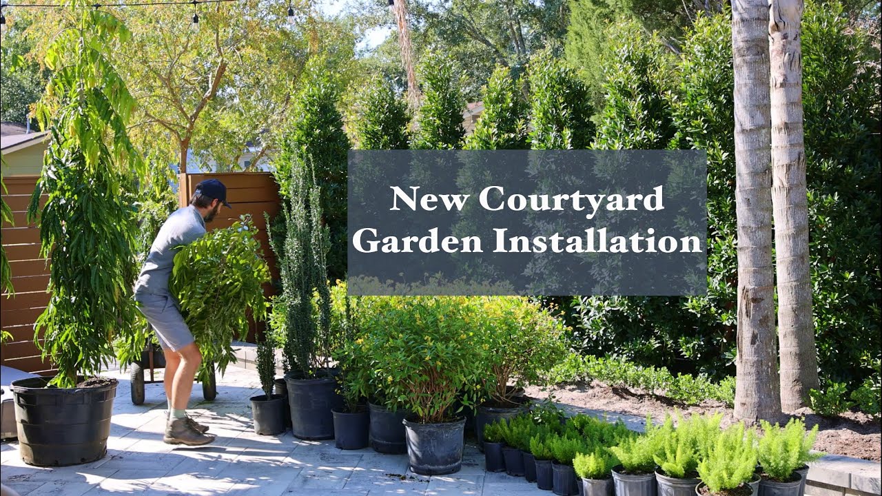 Courtyard Garden Makeover Timelapse - Garden installation from start to finish. #gardenmakeover