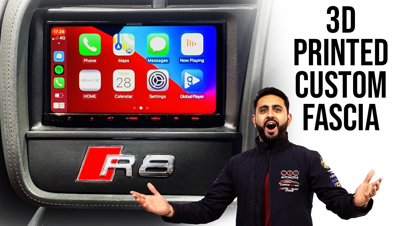 Audi R8 WIRELESS Apple Car Play | CUSTOM 3D Printed Fascia & Radio Upgrade