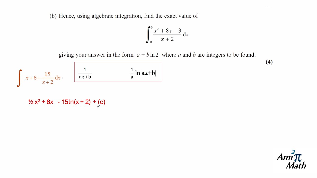 Edexcel A-Level Integration Year 2 Exam Questions