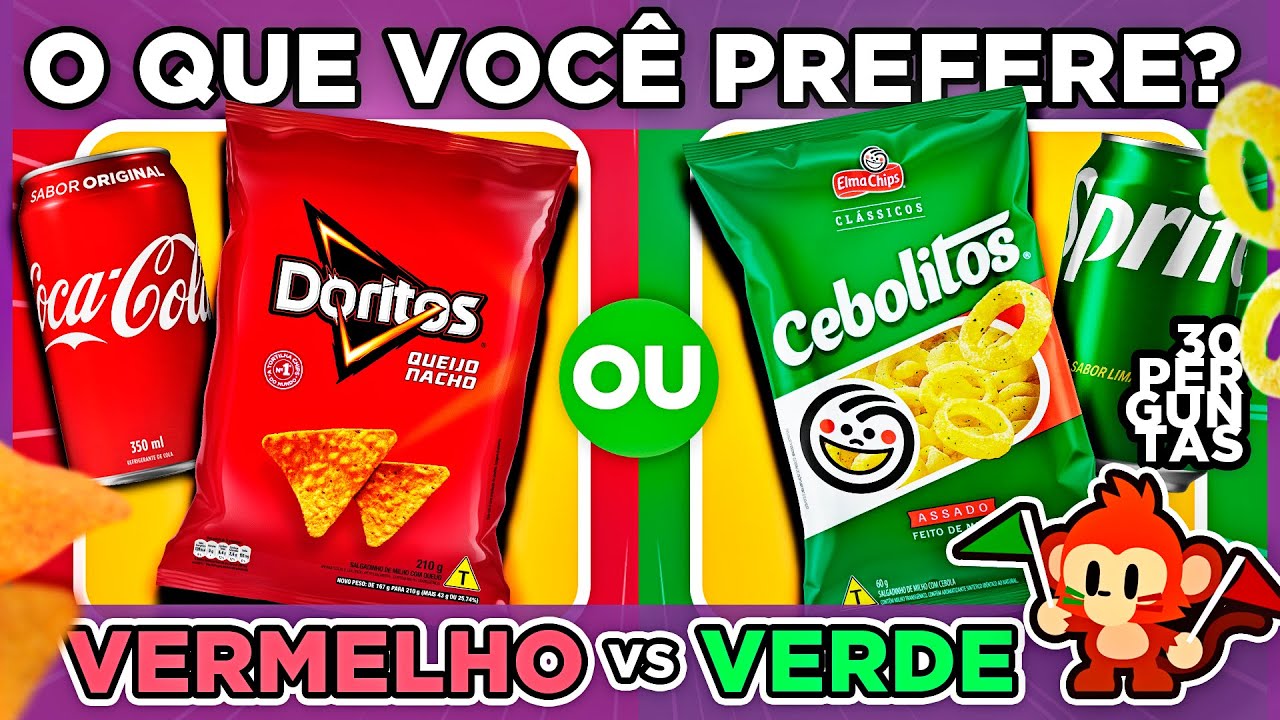 🔄 O QUE VOCÊ PREFERE? Edição: VERMELHO vs VERDE  🟥 🟩 jogo das escolhas #oquevoceprefere #macaquiz