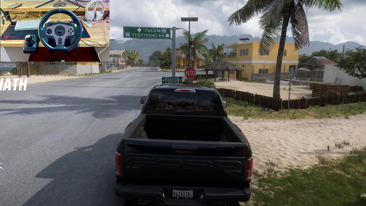 Ford F-150 Forza Horizon 5 Steering Wheel Gameplay | Car inside Gameplay 