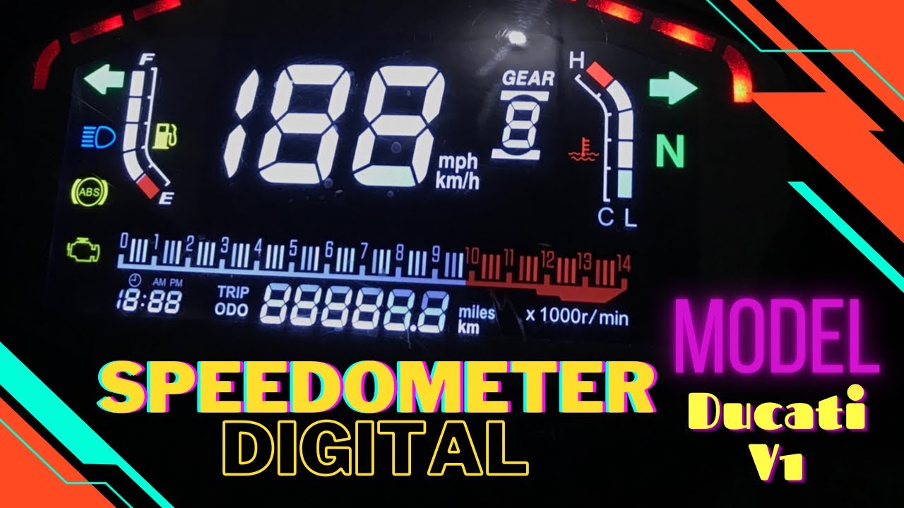 Review Speedometer Digital model Ducati