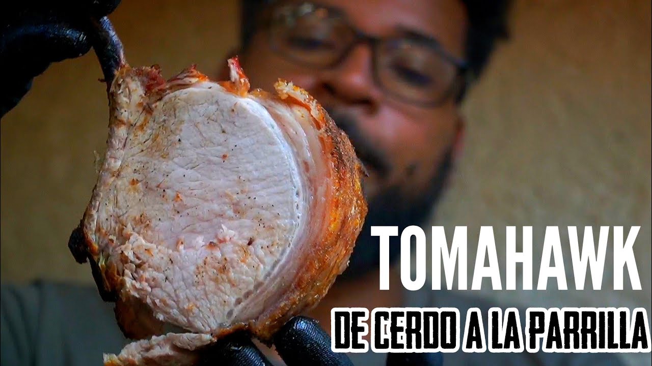 Crocante y jugoso tomahawk o chuletón de cerdo a la parrilla ll LA PLAZA COCINA