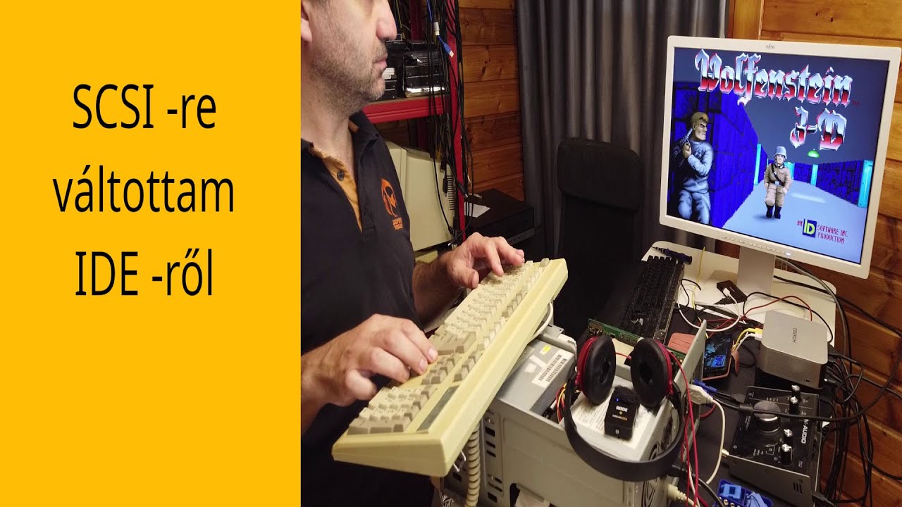 Tuningolom a 486-os GAMER PC-t. SCSI winyót kapott egy jó kis Adaptec vezérlővel.  2025-11-06