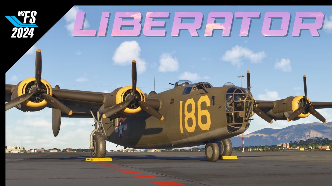 MSFS2024 | B-24 Liberator | Punta Raisi to Marina Di Campo | Ultra 4K Settings 