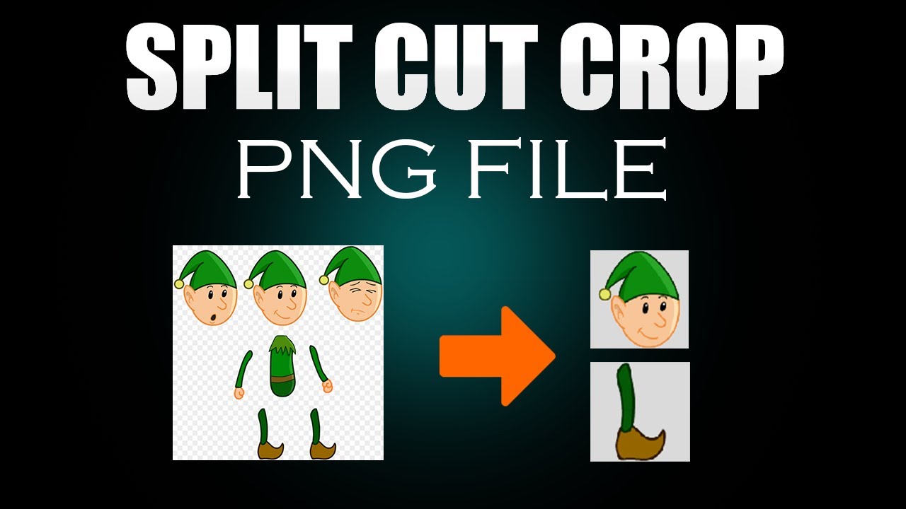 How to split cut sprite sheet png into multiple png files for video game development or animation.