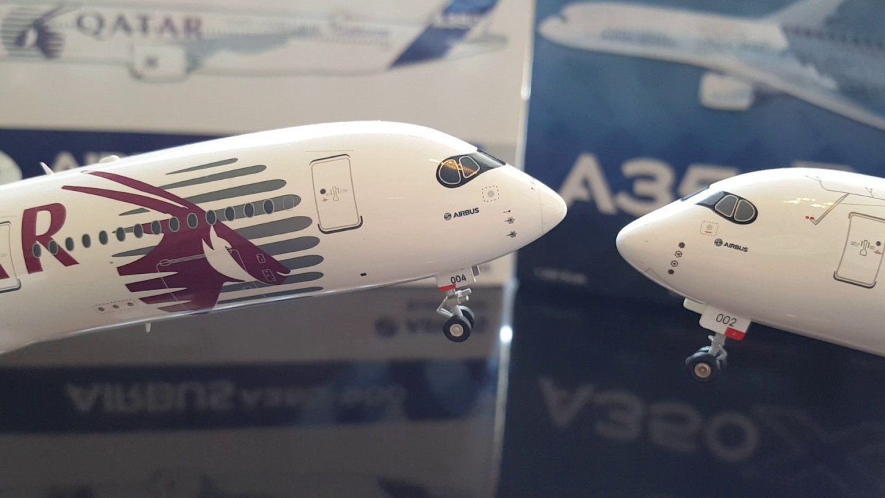 A350-900 XWB Comparison between JC Wings and Inflight200 models in 1:200 scale