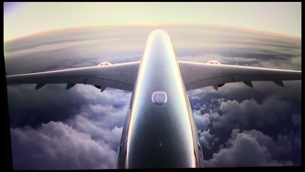 White Noise relaxation & SKYCAM Airbus A350-1000/Fly Egypt, Red Sea, Saudi Arabia & Land in Doha