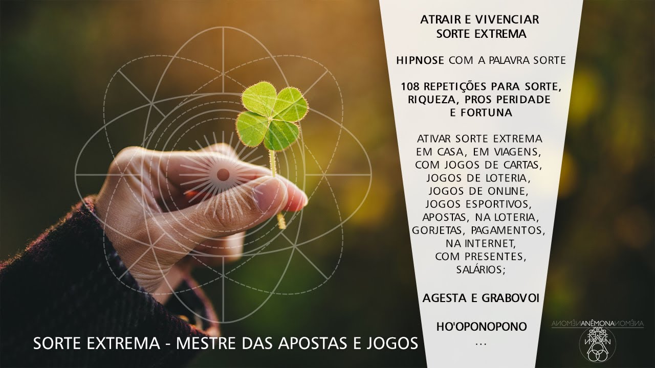 Sorte Extrema, Mestre em Apostas e Jogos, Riqueza e Prosperidade Abundante - Anêmona SUBLIMINAL