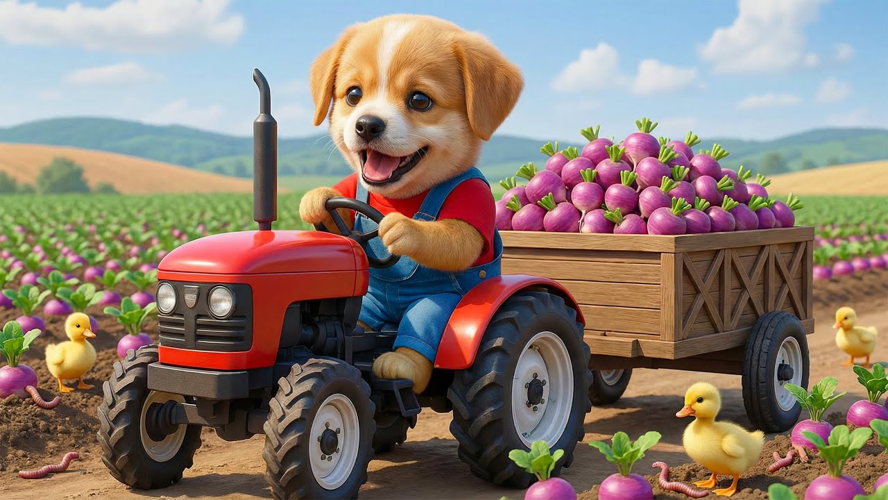 🐶Baby Puppy’s Purple Radish Farm Is Destroyed by Pests…His Smart Solution Shocks Everyone! 😱✨