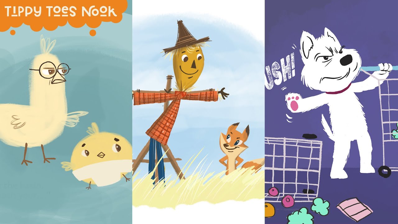 Kids Story Compilation Read aloud Tippy Toes Nook Originals. Illustrated, family friendly stories