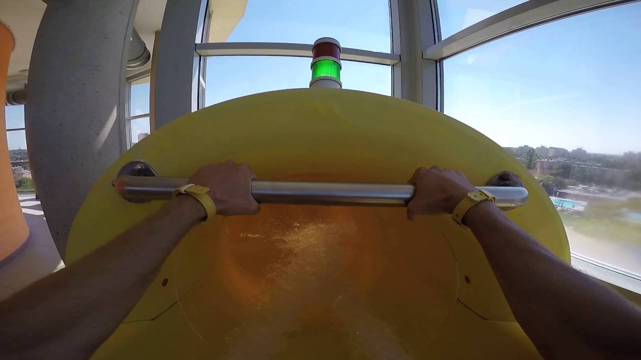 GoPro Hero4 Silver - Napfényfürdő Aquapolis Szeged - Sárga Anaconda csúszda