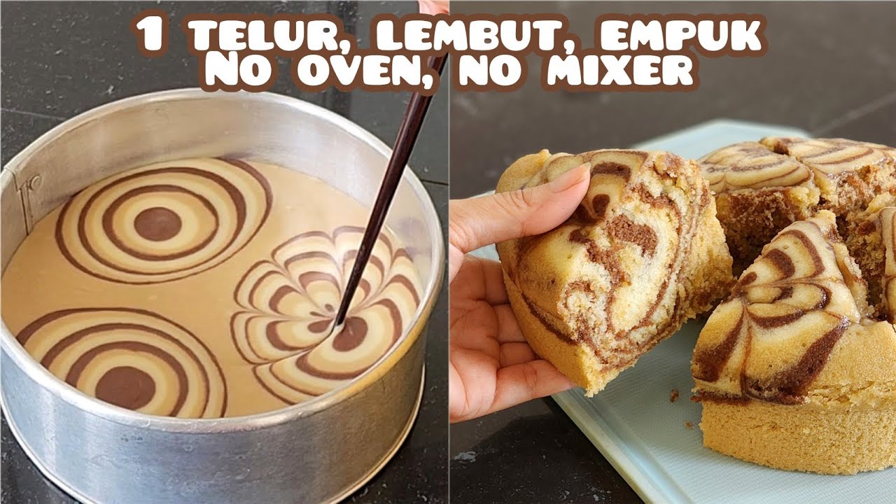 Tanpa oven tanpa mixer, Bluder kukus 1 telur saja hasilnya empuk dan lembut