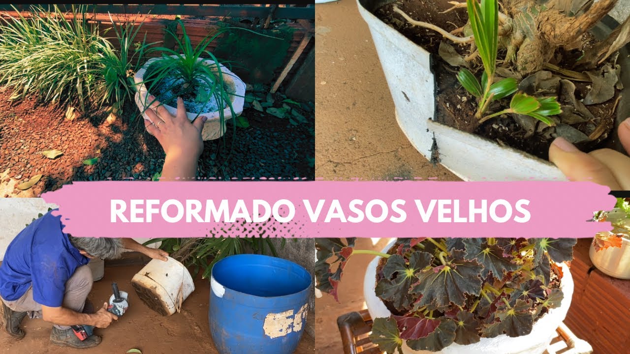 Reformas de vasos velhos gastando pouco pinturas restaurando a casa velha 