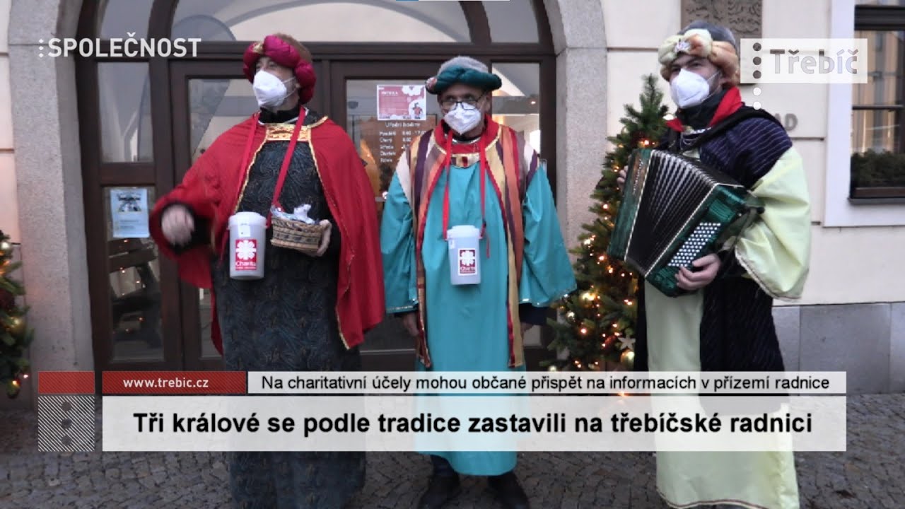 Tři králové se podle tradice zastavili na třebíčské radnici