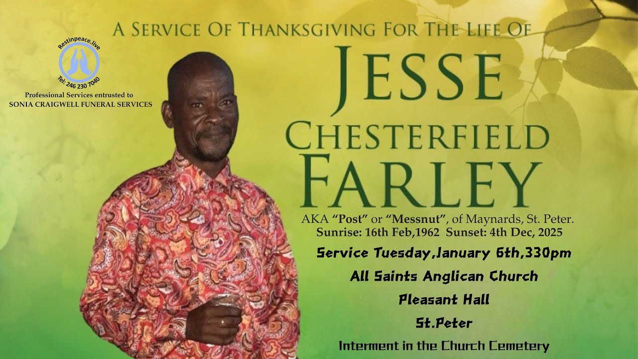 Live Stream of Funeral Service for Jesse Farley