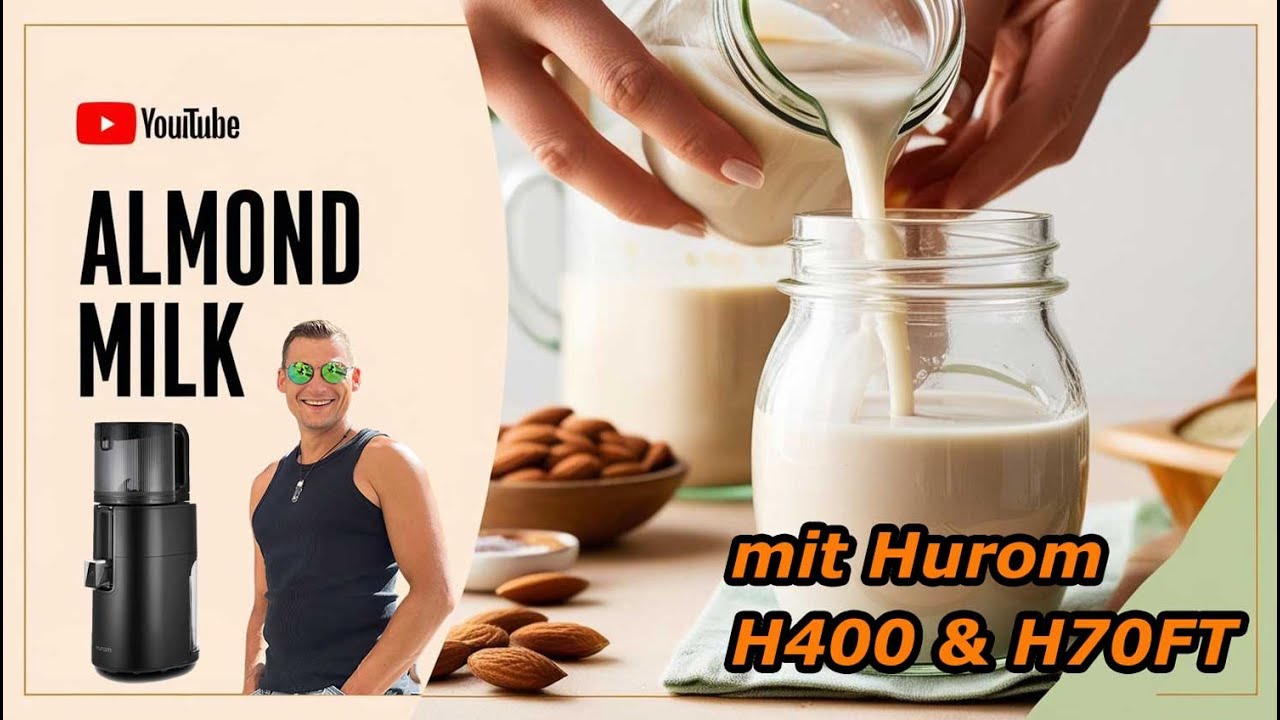 Mandelmilch mit Hurom Juicer selbstgemacht – So einfach geht's! 🌰🥛