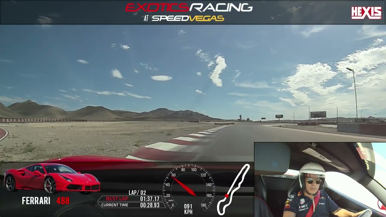 Victor Pereira Driving Ferrari 488 GTB at Speed Vegas