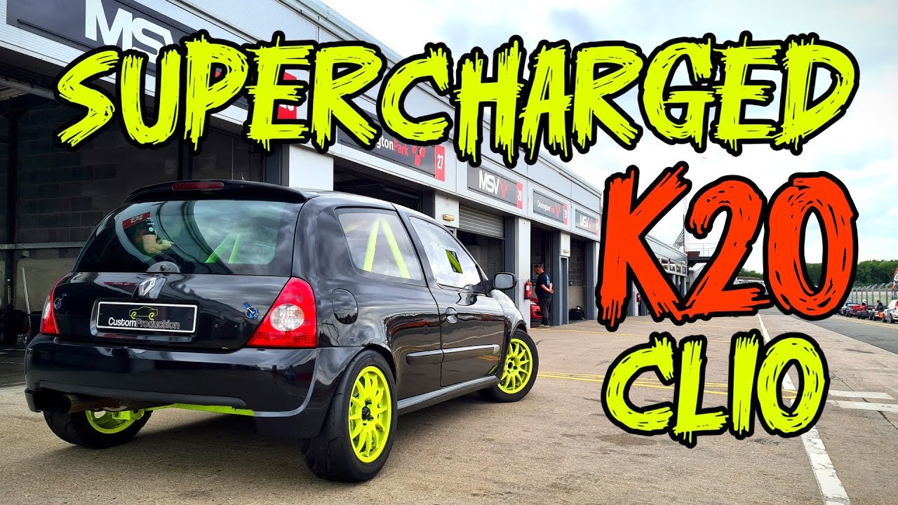 *350 л. с.* Rotrex Supercharged K20 Renault Clio *ДИКИЙ!* 🤯 — Обзор на трассе