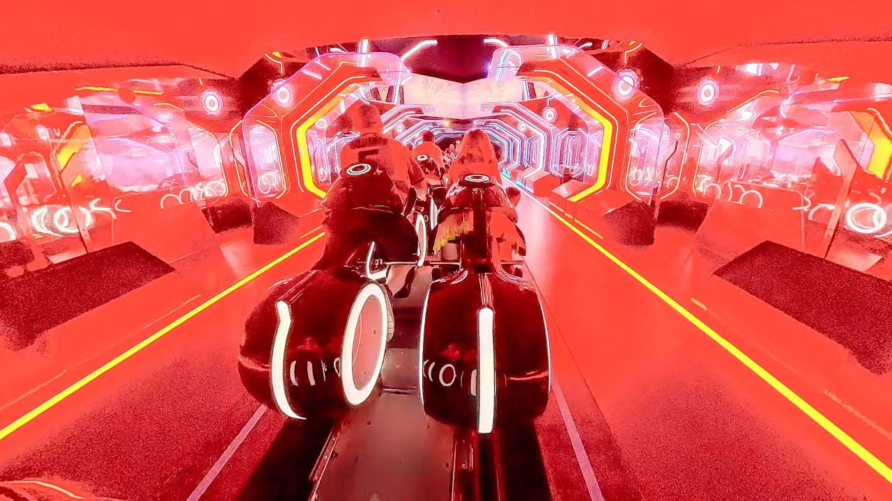 TRON Coaster with Red Lights (NEW) | Day and Night POV | Magic Kingdom