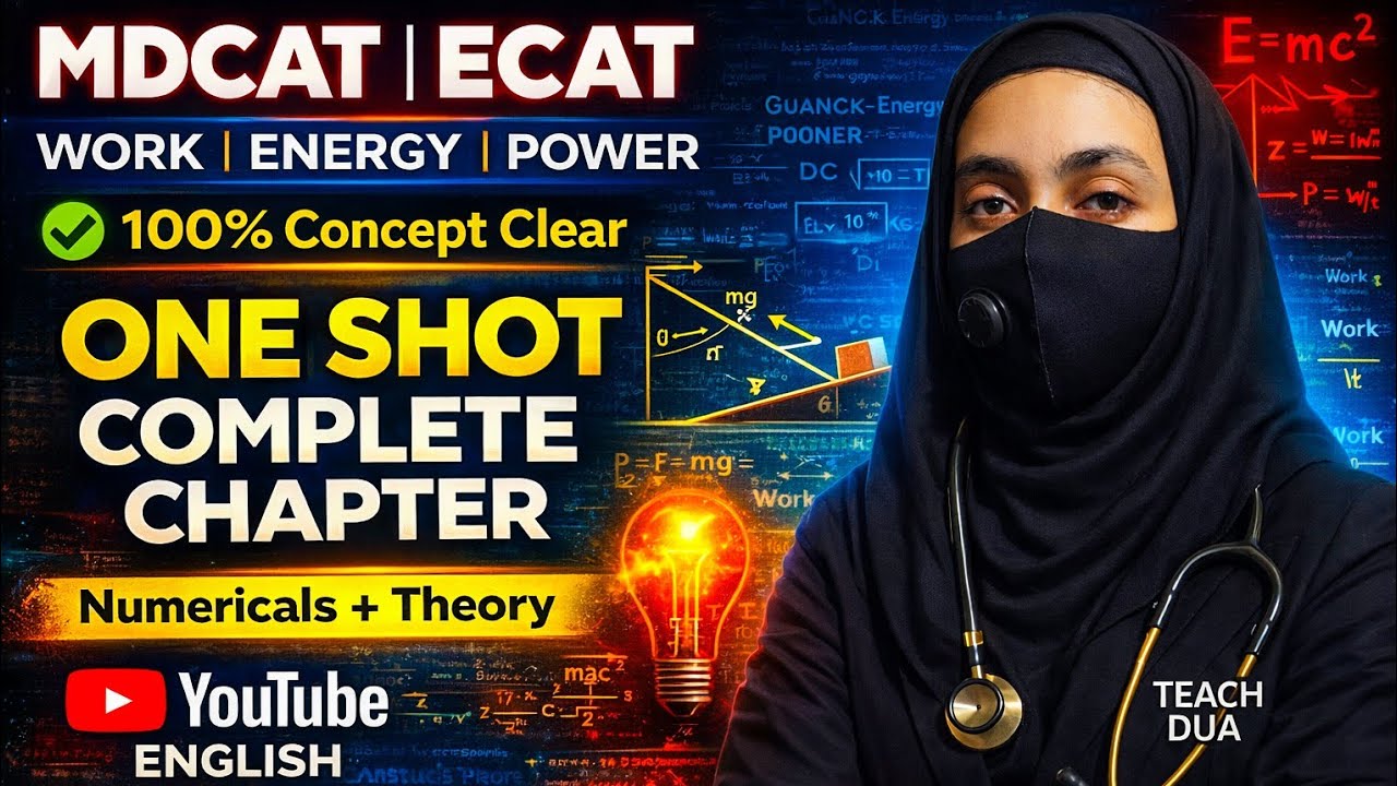 Work, Energy & Power | Complete Chapter | Class 11 Physics | MDCAT ECAT 🔥