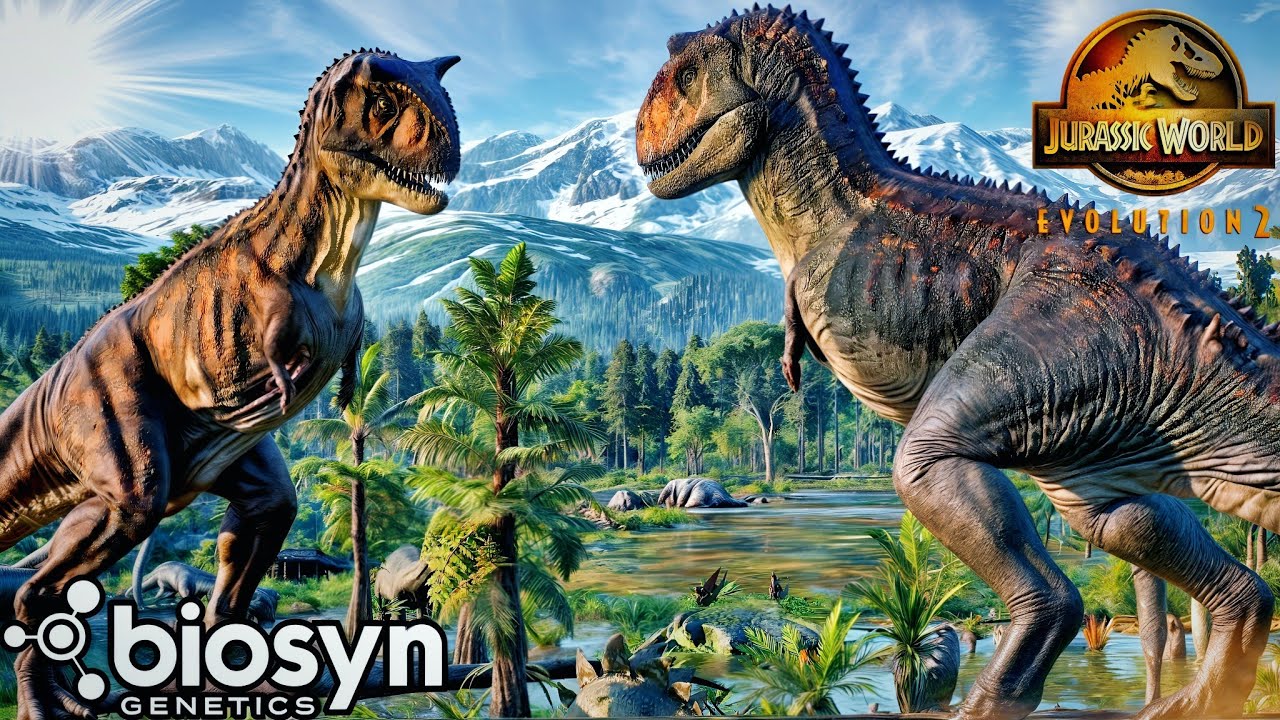 Biosyn sanctuary - Toro and Demon Carnotaurus life in The valley, jurassic world evolution