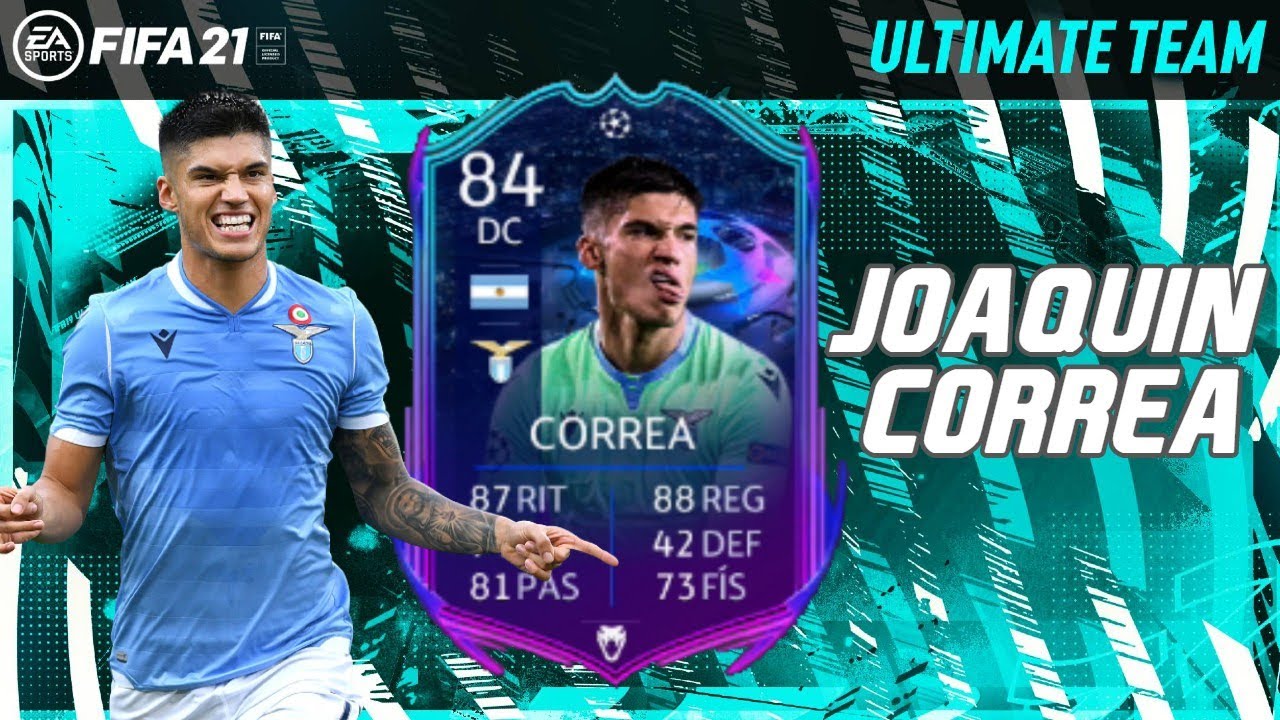 SUBIDA DE MEDIA FACIL! JOAQUIN CORREA 84 UEFA CHAMPIONS LEAGUE UCL LIVE PLAYER REVIEW FIFA 21