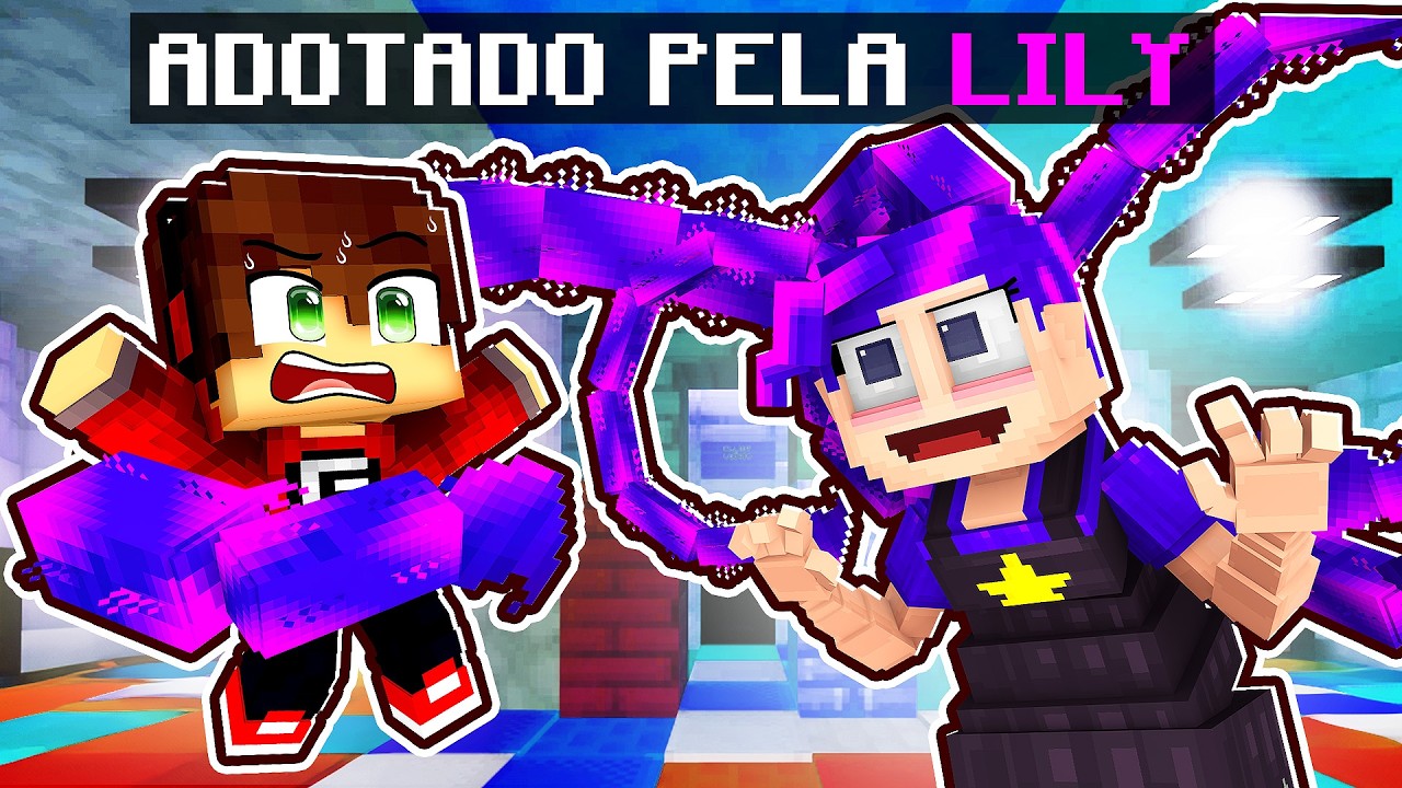 FUI ADOTADO PELA LILY LOVE BRAIDS NO MINECRAFT! (E O CATNAP ME ATACOU 😱)