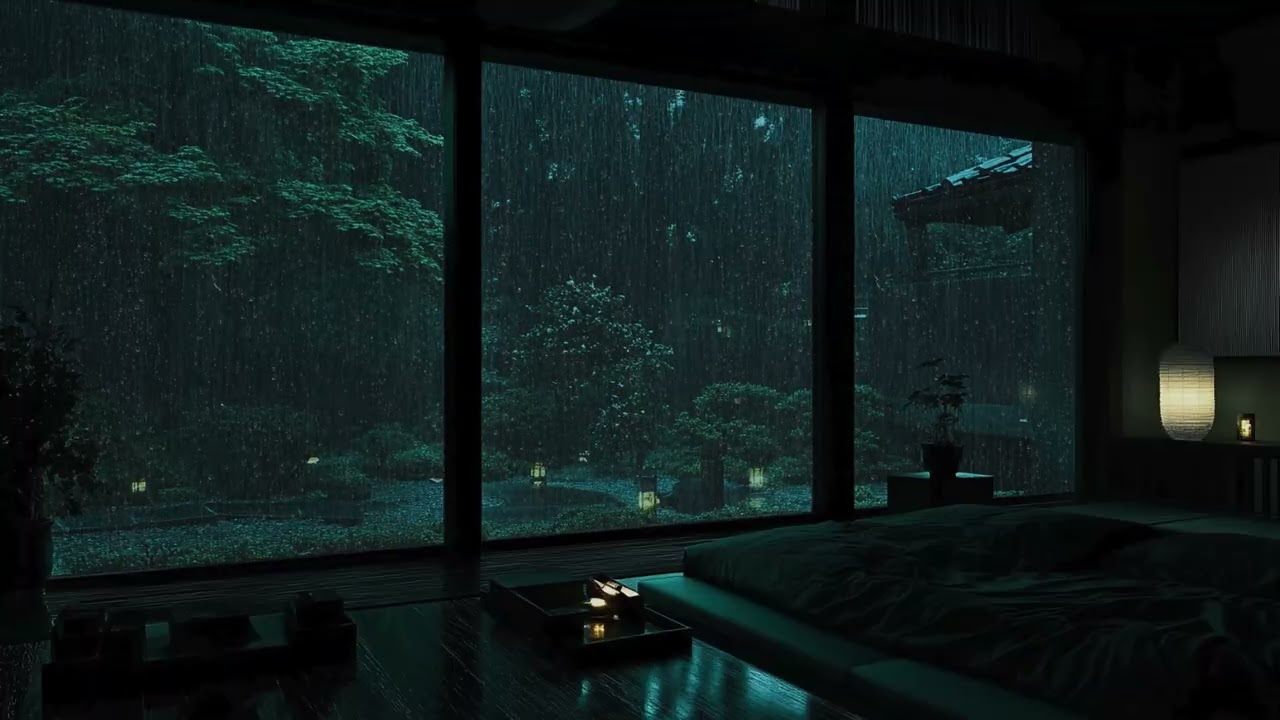 Sleep in the Dark: Night Garden Rain & Soft Wind Sounds for Deep Sleep