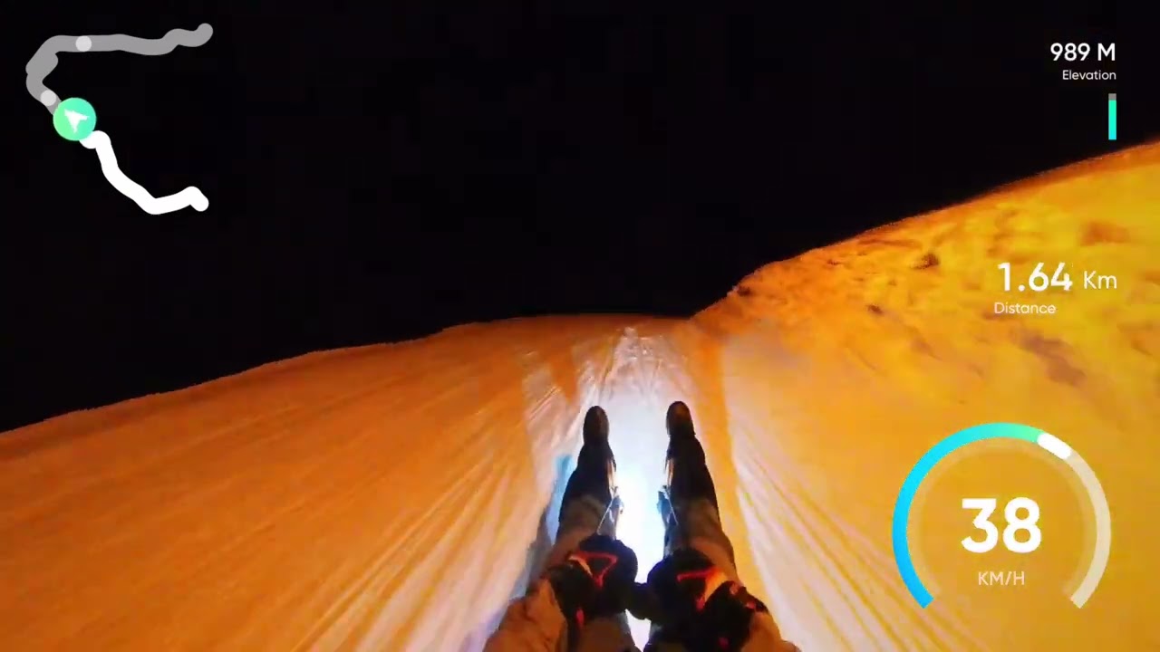 Nachtrodeln Mondrodelbahn in Söll (01.01.2025) - 2. Abfahrt