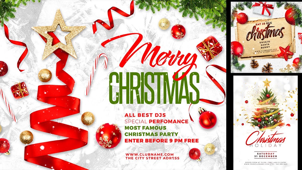 5+ Merry Christmas Flyer Design in PSD Photoshop Tutorial Part 5