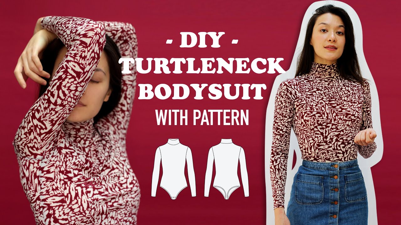 DIY Turtleneck Bodysuit w/ pattern | Capsule Wardrobe #1