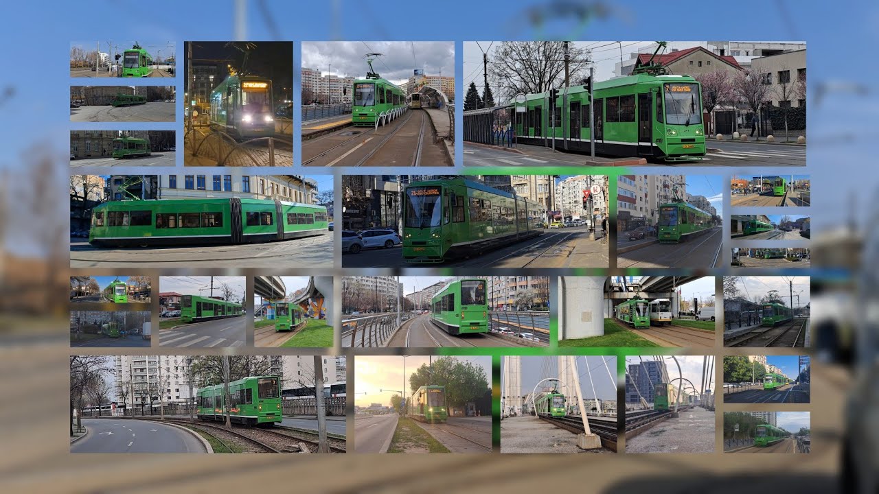 Tram. BLF #417 pe diverse linii de Dep.Dudești (Bucur LF tram #417 on various lines of Dudești Dep.)
