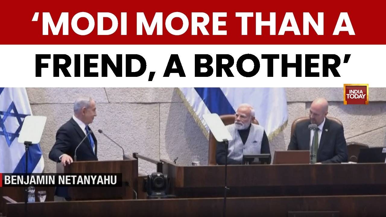 Israeli PM Benjamin Netanyahu Welcomes PM Modi: Modi 'More Than A Friend, A Brother' At Knesset