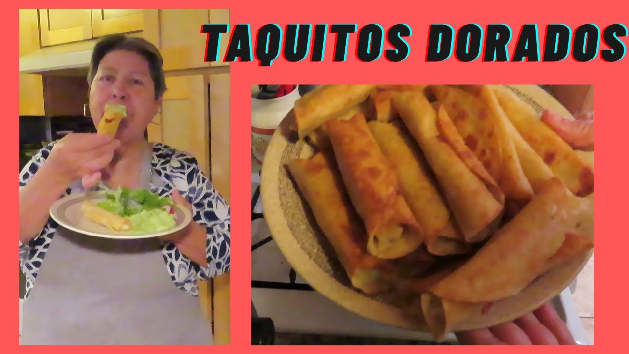 TAQUITOS DE POLLO CON PAPA Y GUACAMOLE.
