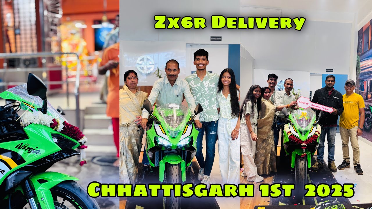 Finally Taking Delivery of My Kawasaki ZX6R 😍| Middle Class Boy’s Superbike Dream in Raipur