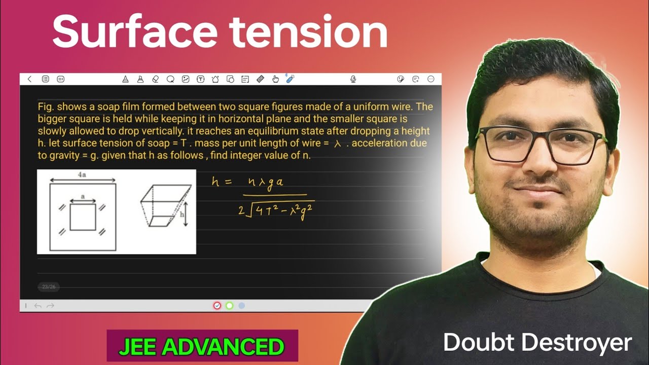 conceptual problems for jee advanced | surface tension | fluid mechanics jee